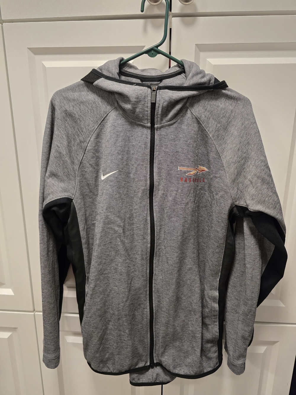 Nike Men's FSU Seminoles Baseball Showtime Full-Zip Basketball Hoodie Gray Large